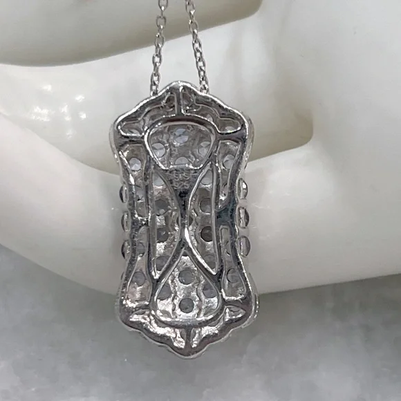 Sterling Silver Tanzanite Pendant 20” Necklace - Picture 9 of 11